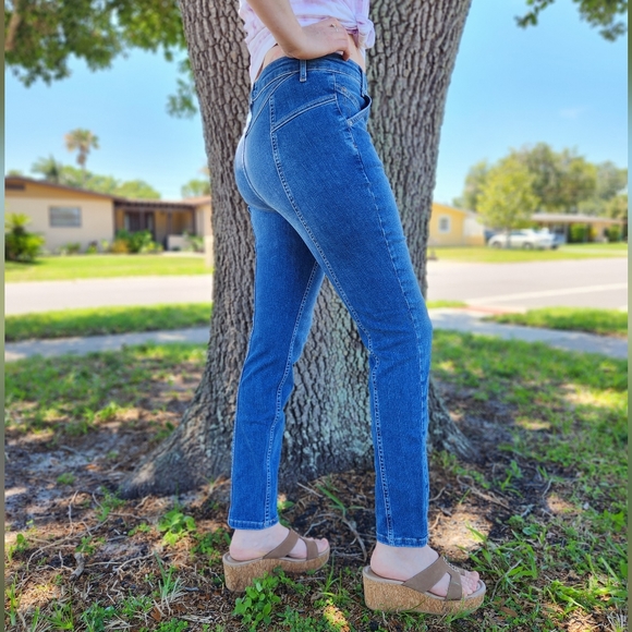 Free People We the Free Riley Daybreak High Rise Seamed Skinny Jeans, si… - Picture 4 of 12